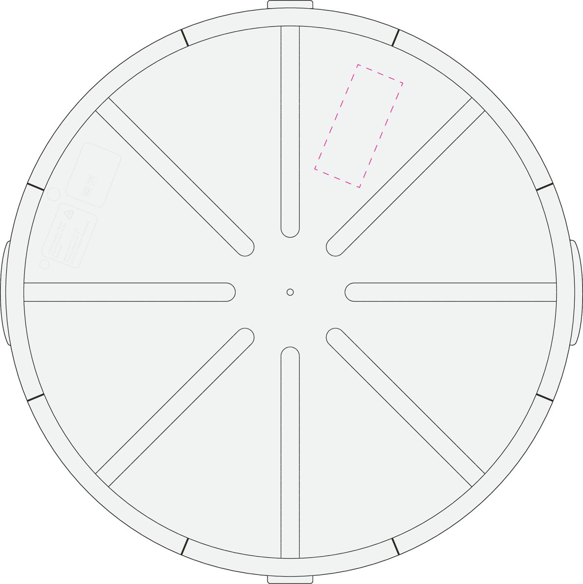 binnen op één segment (3x7 cm)