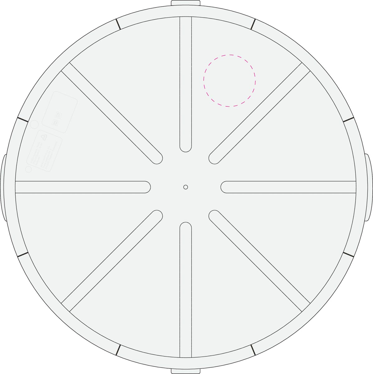 binnen op segment (Ø 5 cm)