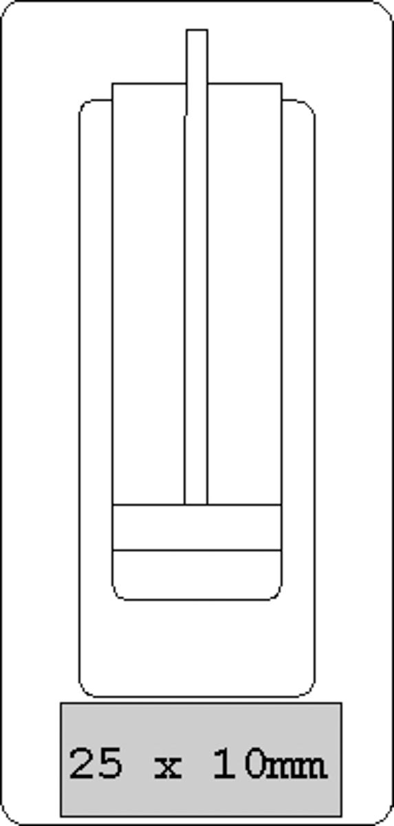Achterkant onderkant (2,5x1 cm)