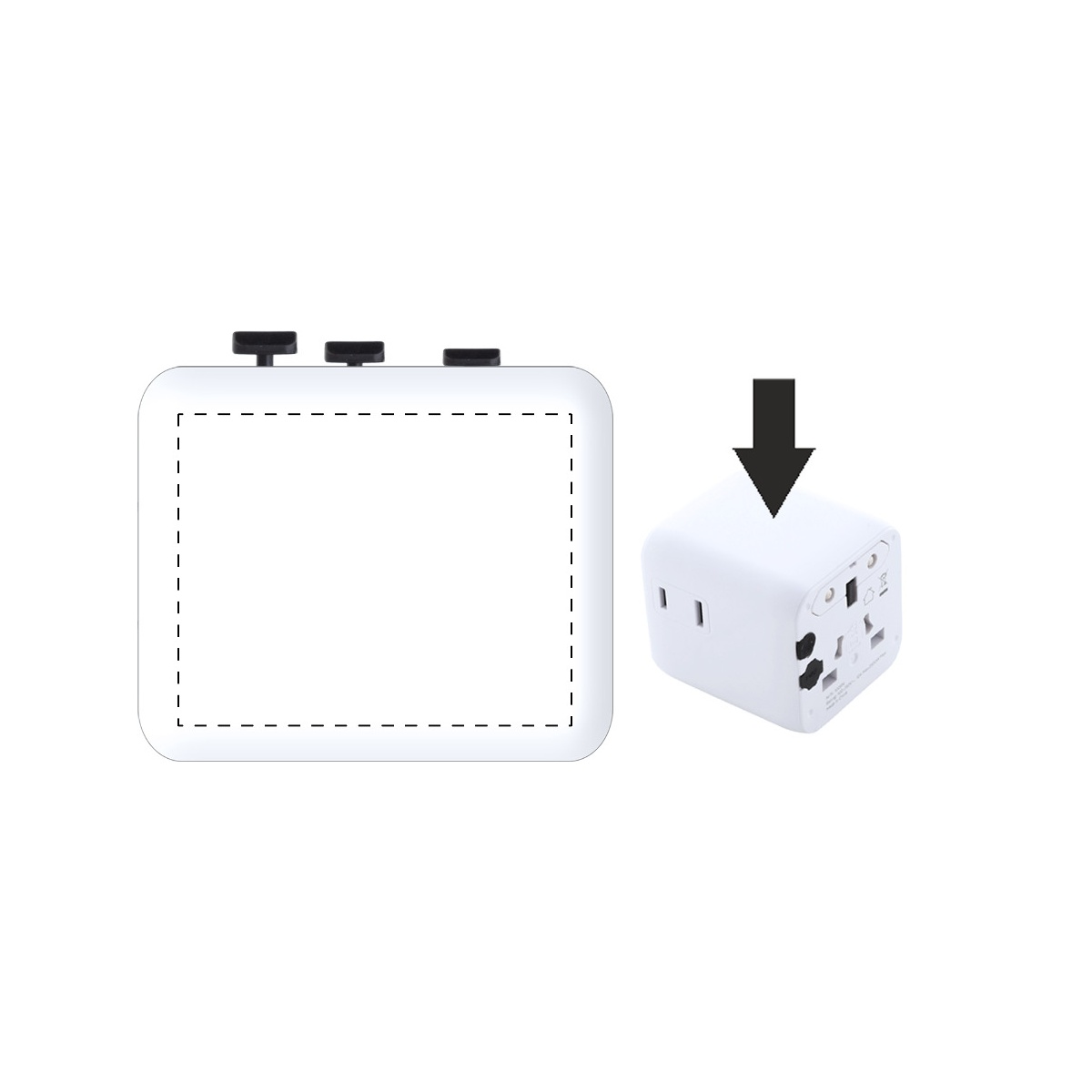 Bovenkant (2,5 x 2,5 cm)