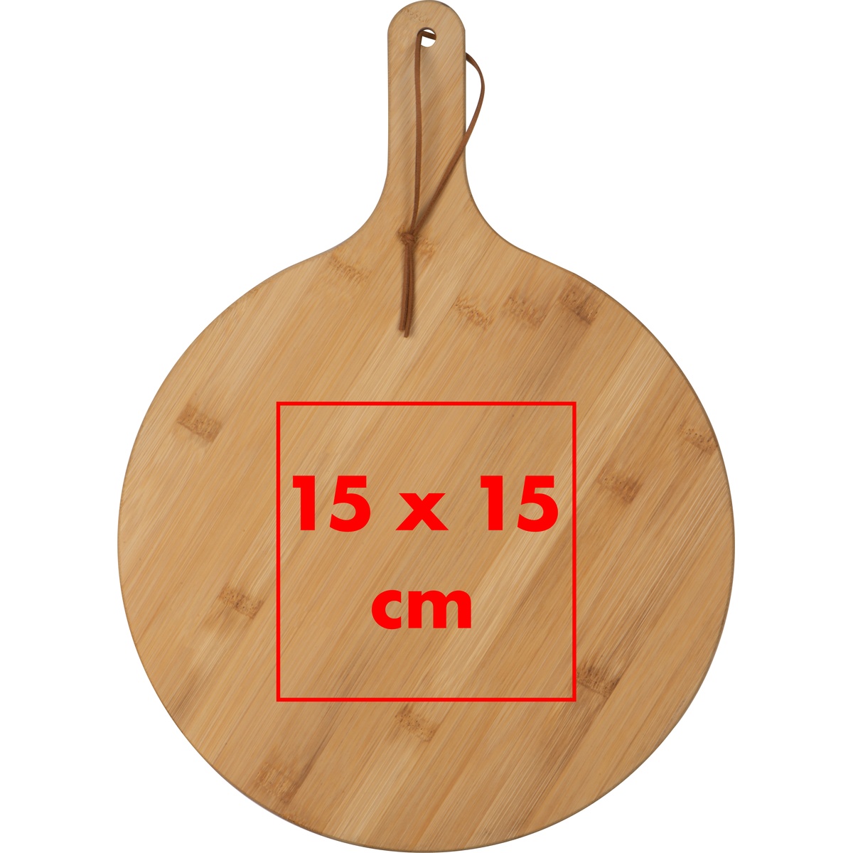 Op het houten oppervlak (6 x 3 cm)