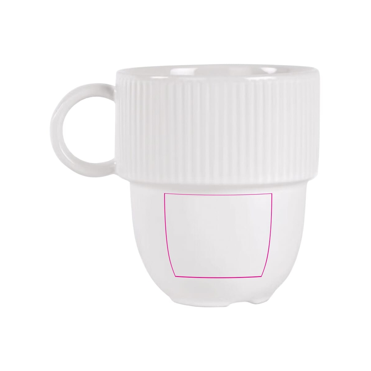 Rechts van het handvat (30 x 45 mm)