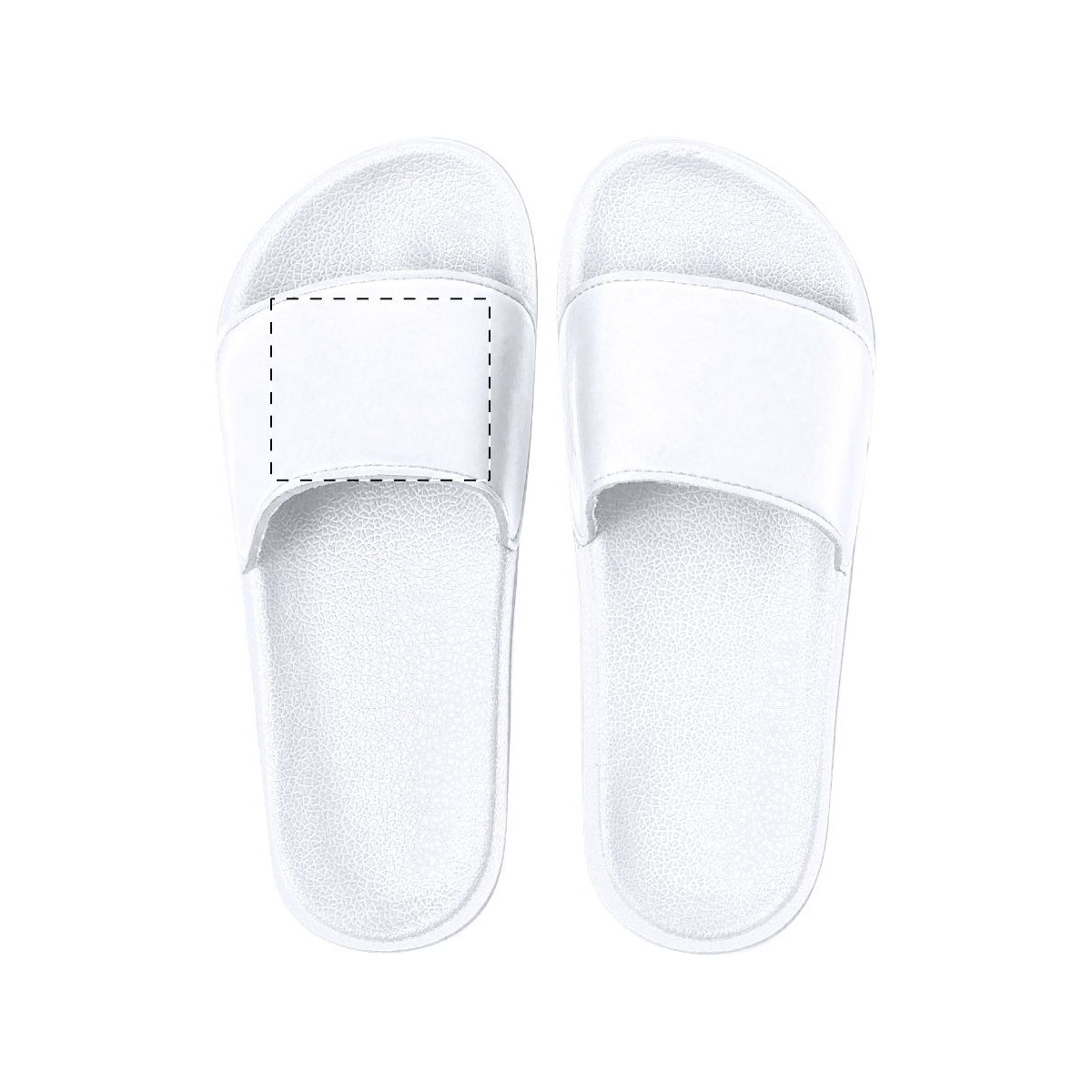 Bovenkant rechter slipper (5 x 3,5 cm)
