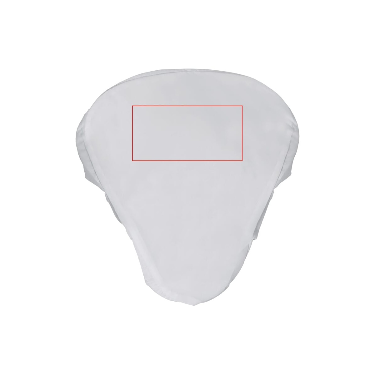 Op de zadelhoes in de breedte (60 x 120 mm)