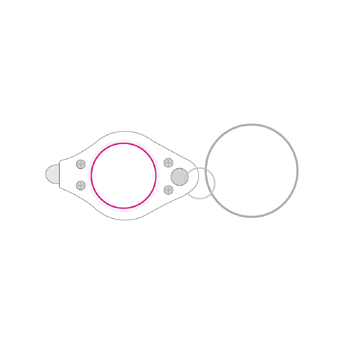 Zijde met schroef (Ø 17 mm)