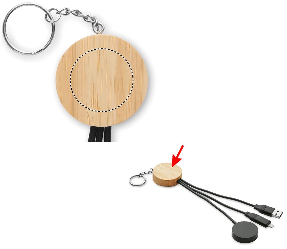 Bamboedeel (3 x 3 cm)