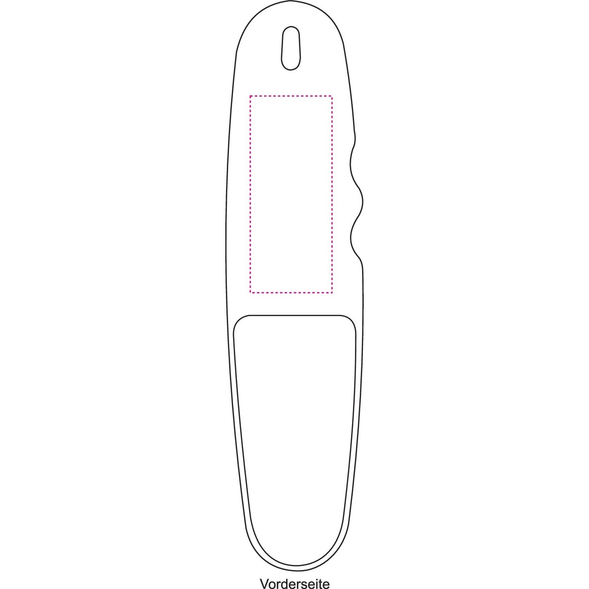 op achterkant (2,5x6 cm)