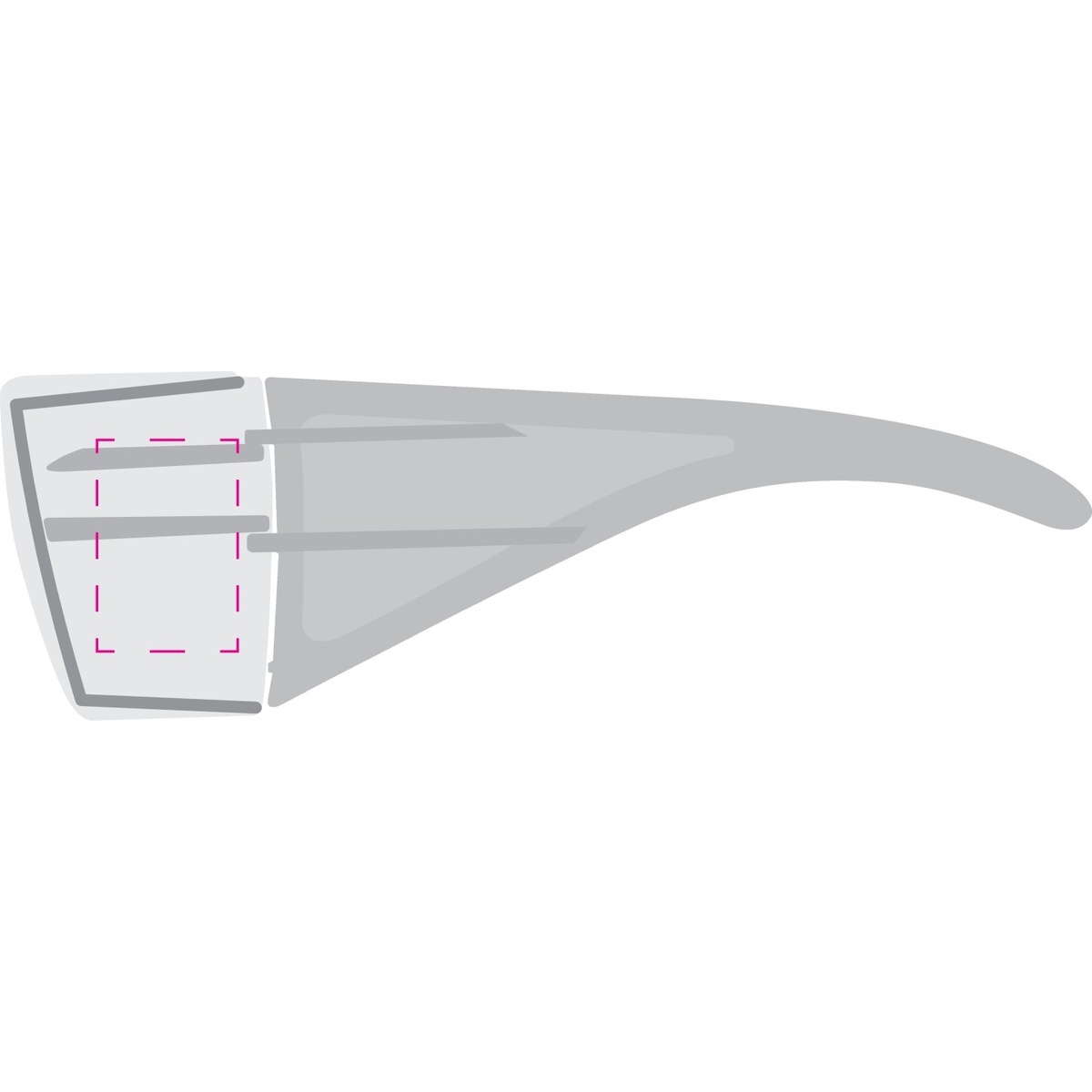 op bril links (3x2 cm)