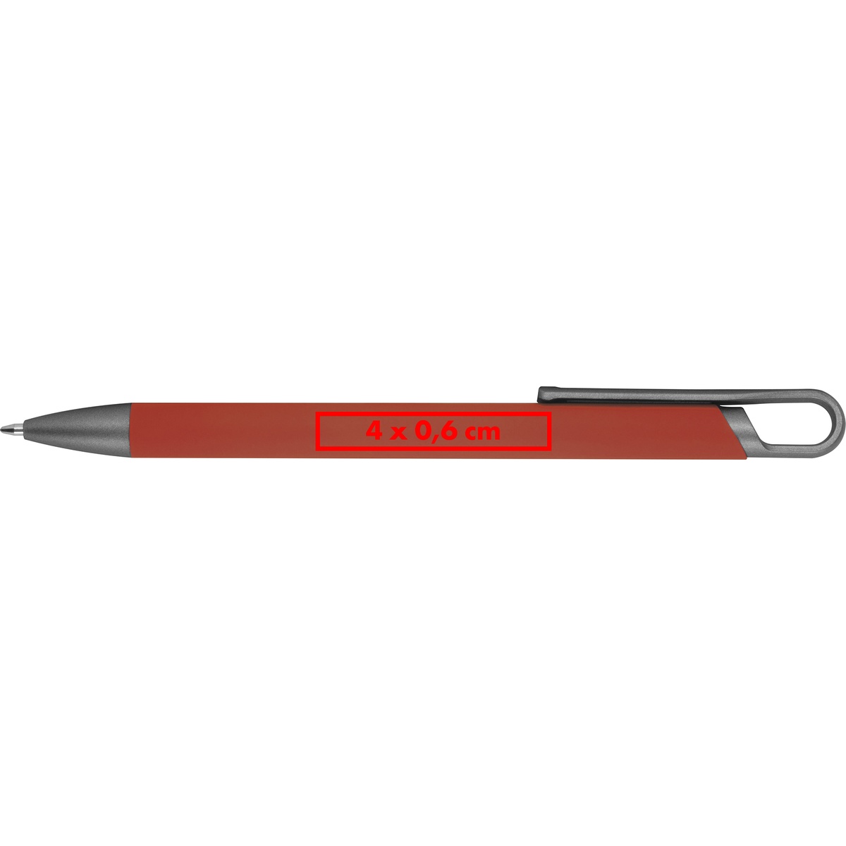 Naast de clip (4 x 0,6 cm)