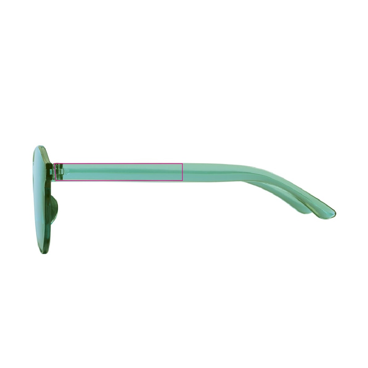 1 cm van het linkerscharnier (8 x 61 mm)