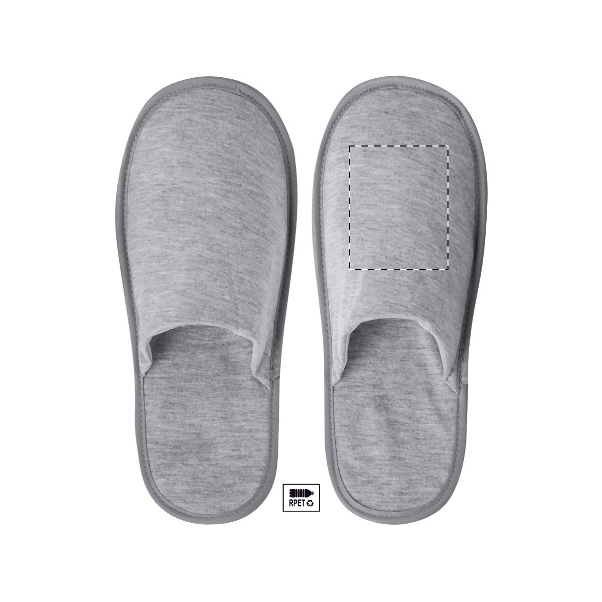 Bovenkant rechter slipper (5 x 5 cm)