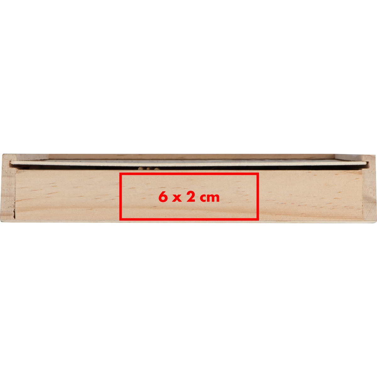 Op één zijde (8 x 2 cm)