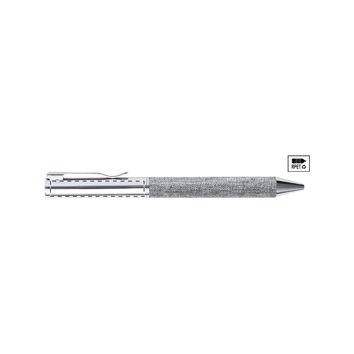 Balpen links van de clip (4 x 0,6 cm)