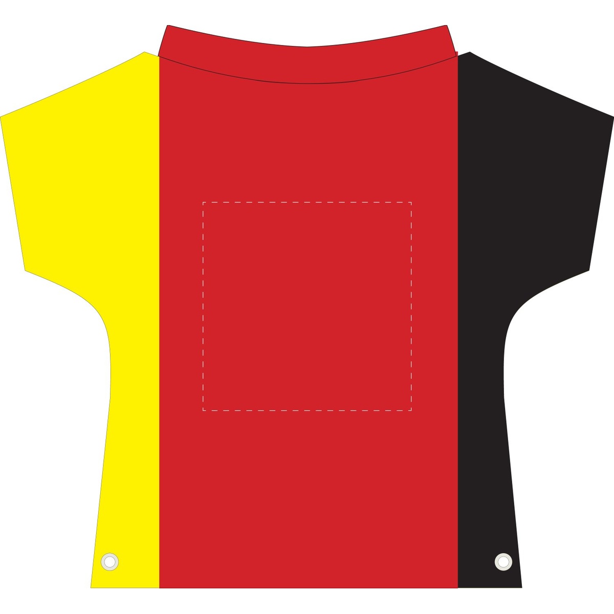 Rood veld in het midden (15x15 cm)