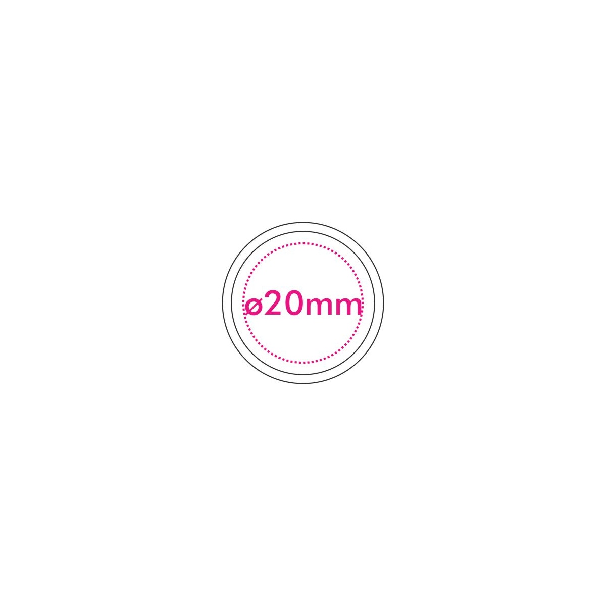 Dop rechts (ø 2 cm)