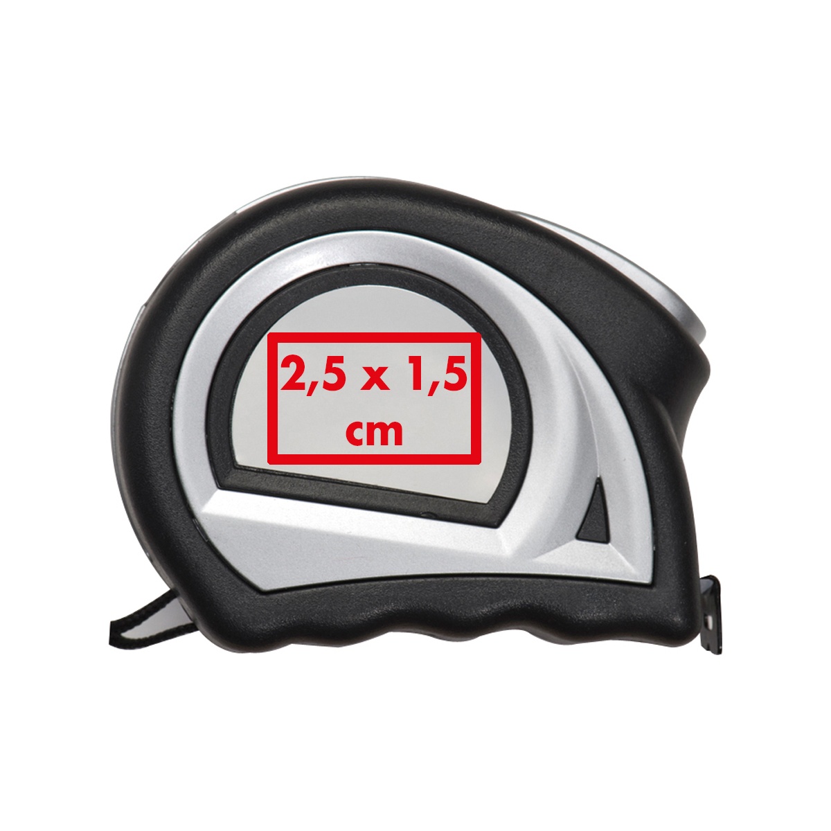 Aan de zijkant (2,5 x 1,5 cm)