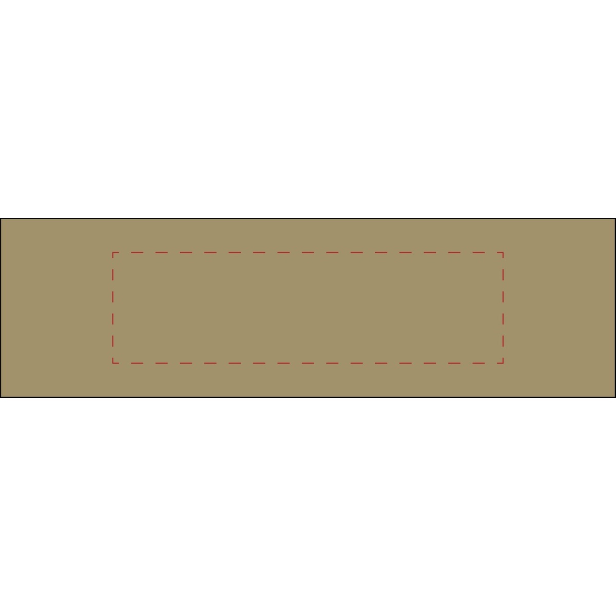 gecentreerd op buitenverpakking (6x1 cm)
