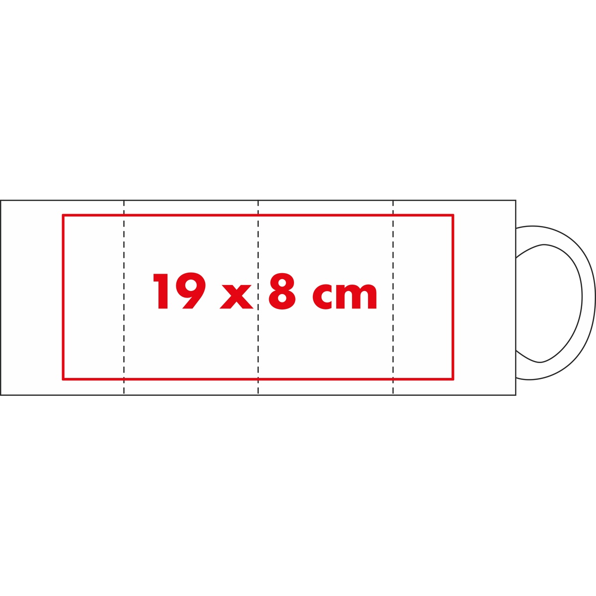 Op de beker (19 x 8 cm)
