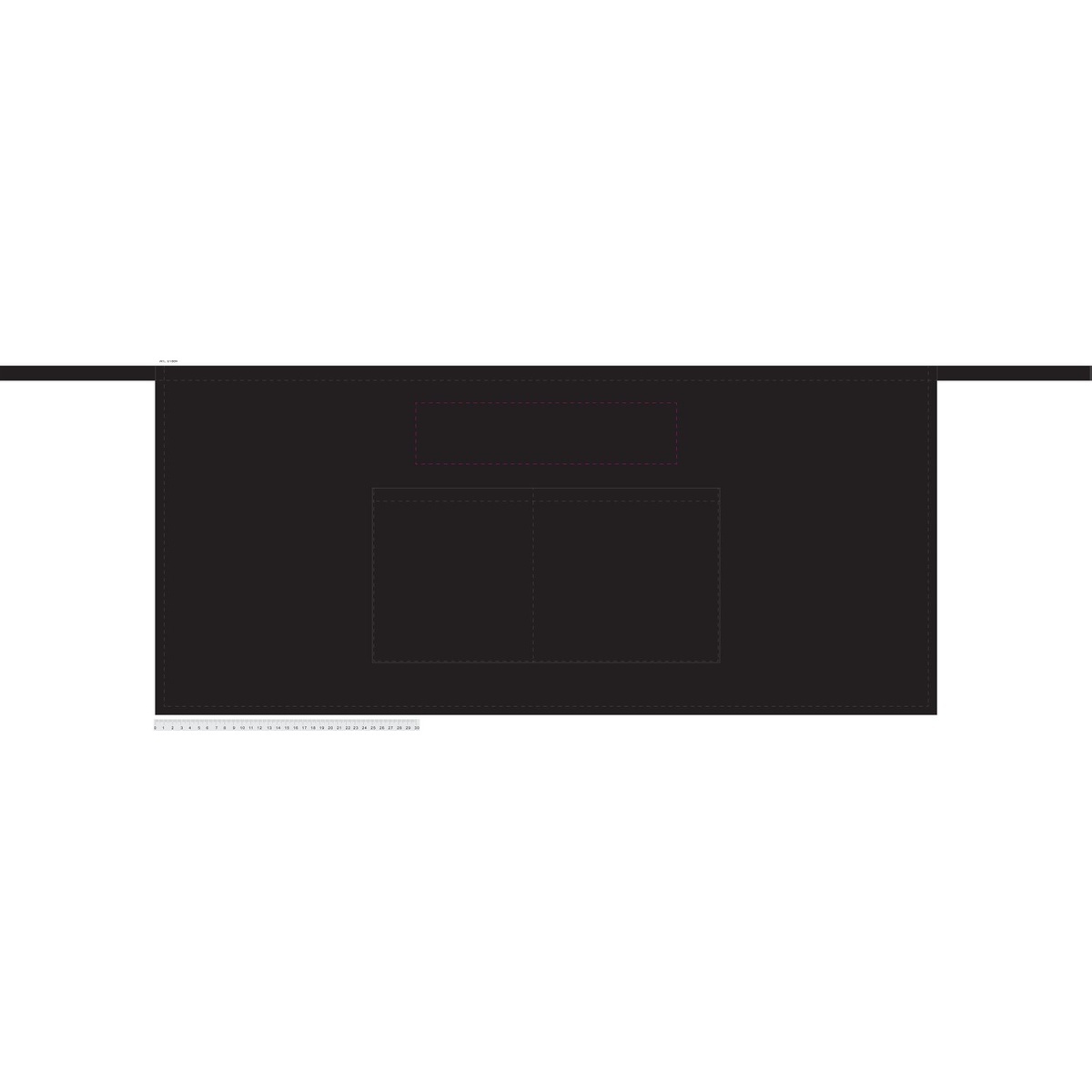 gecentreerd over zakken (20x7 cm)