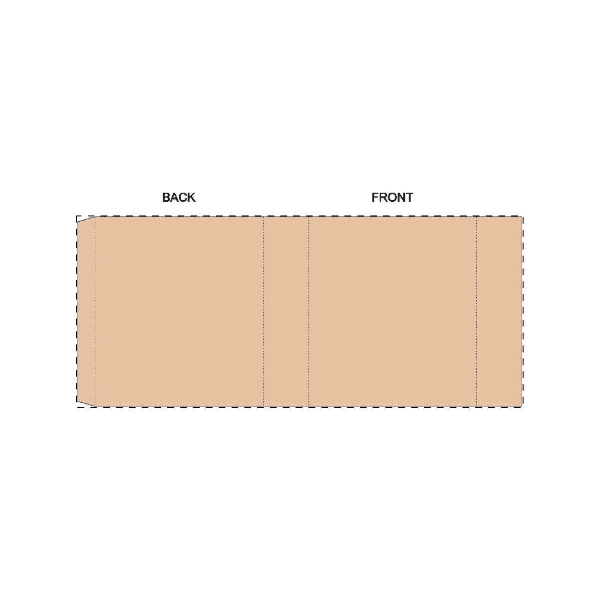 Kraft papierbanderole (25,3 x 10,8 cm)