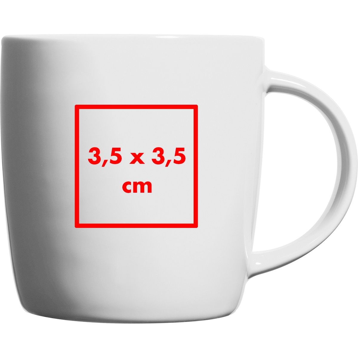 Op de beker (7 x 6 cm)