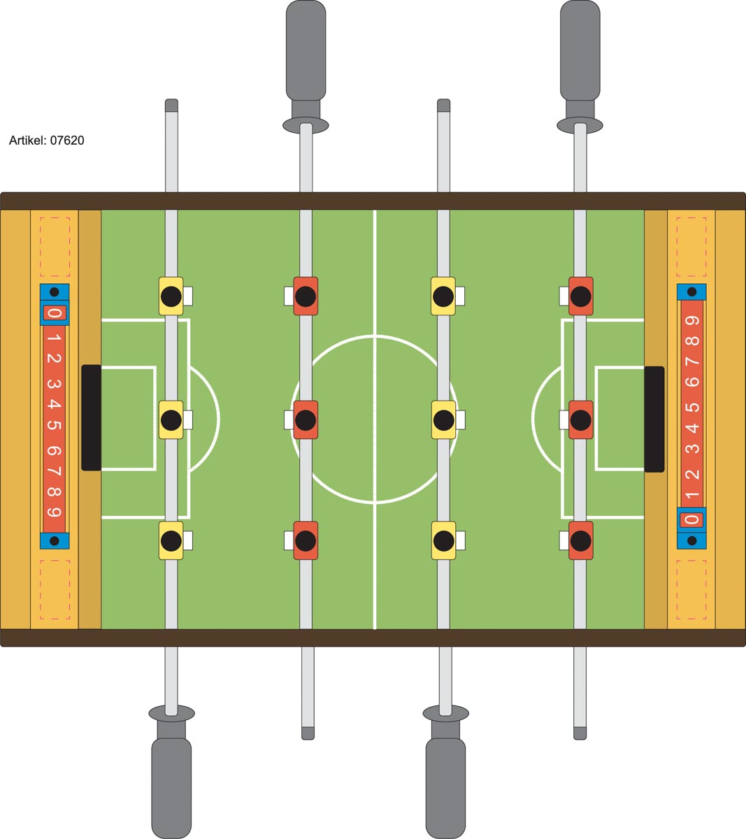 naast scorebord (4x2 cm)