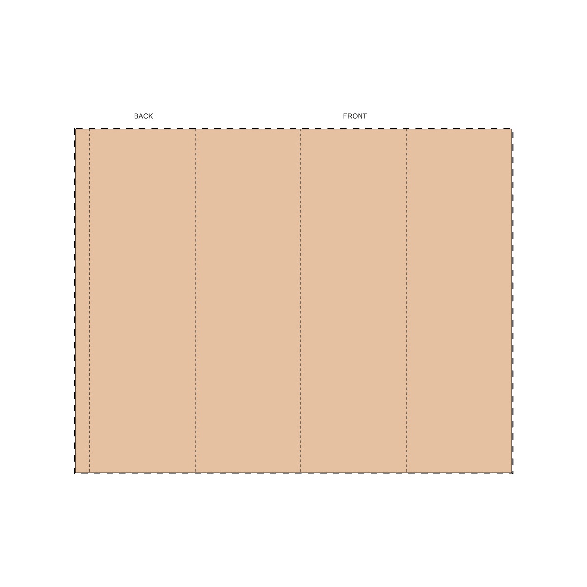 Kraft papierbanderole (32,7 x 25,9 cm)