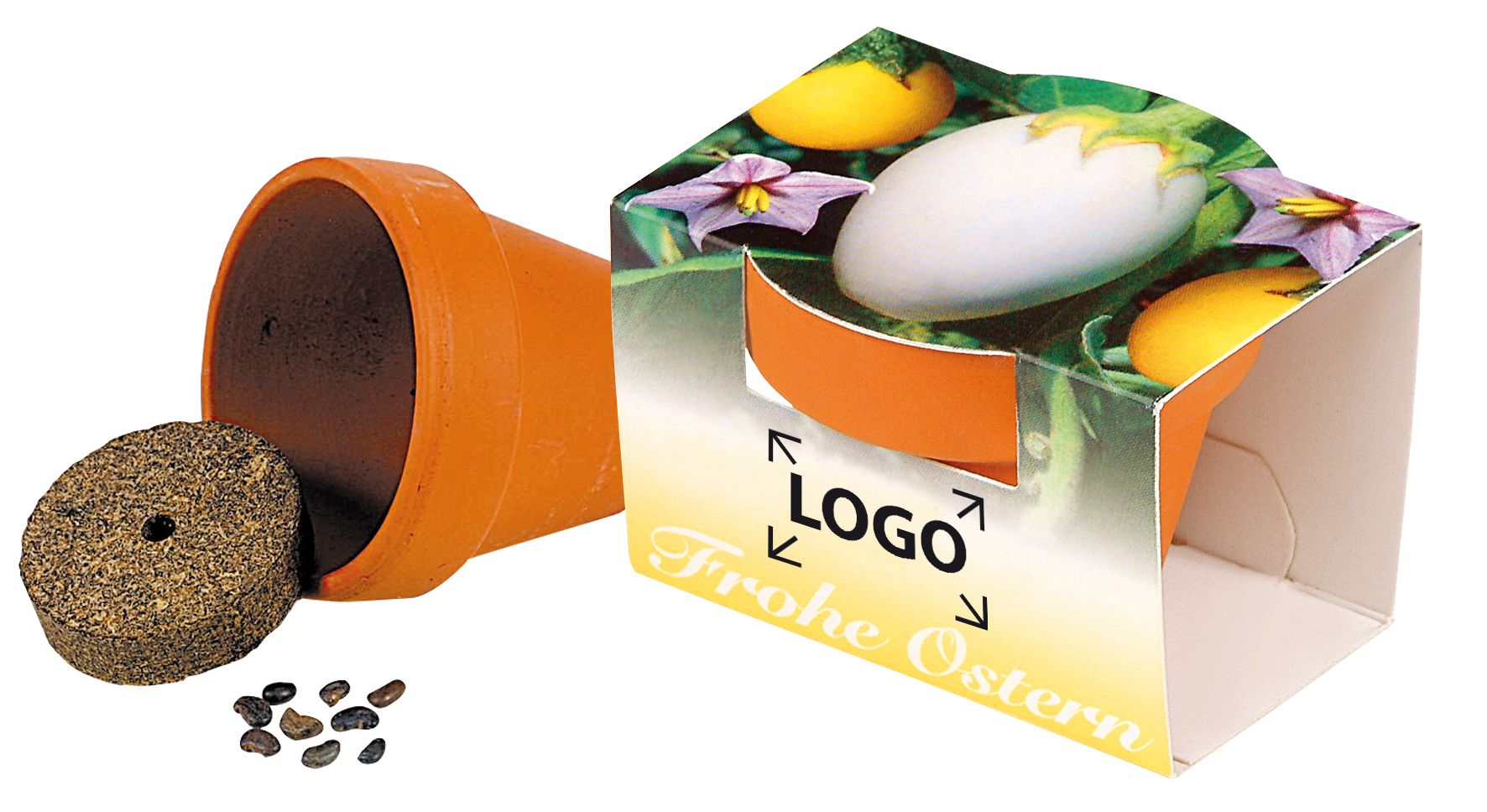 op de banderol (18,3 x 6,0  cm)