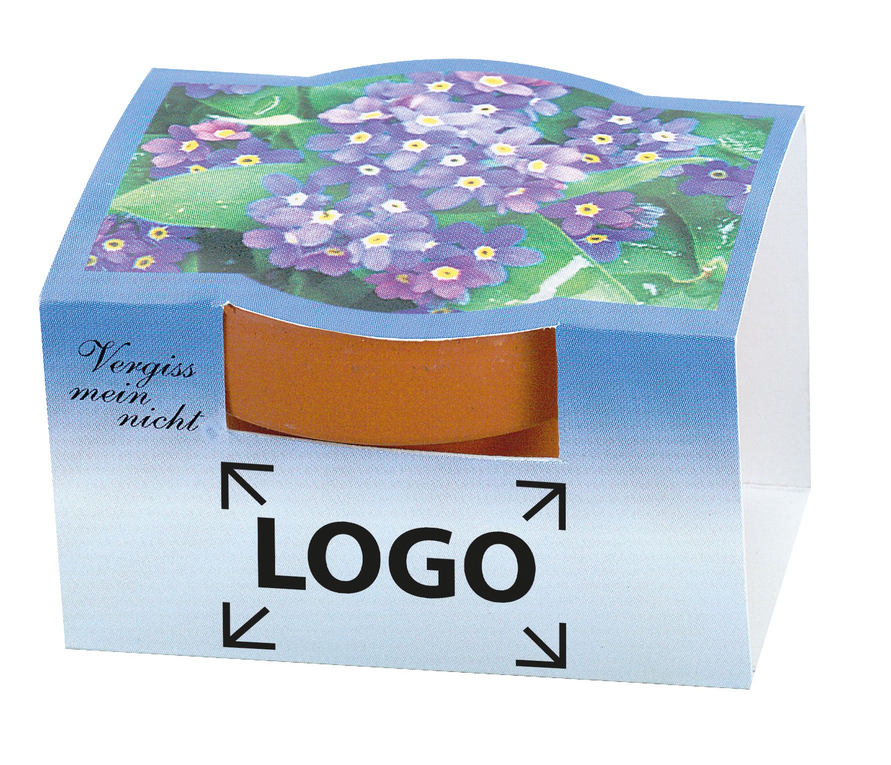 op de banderol (18,3 x 6,0  cm)