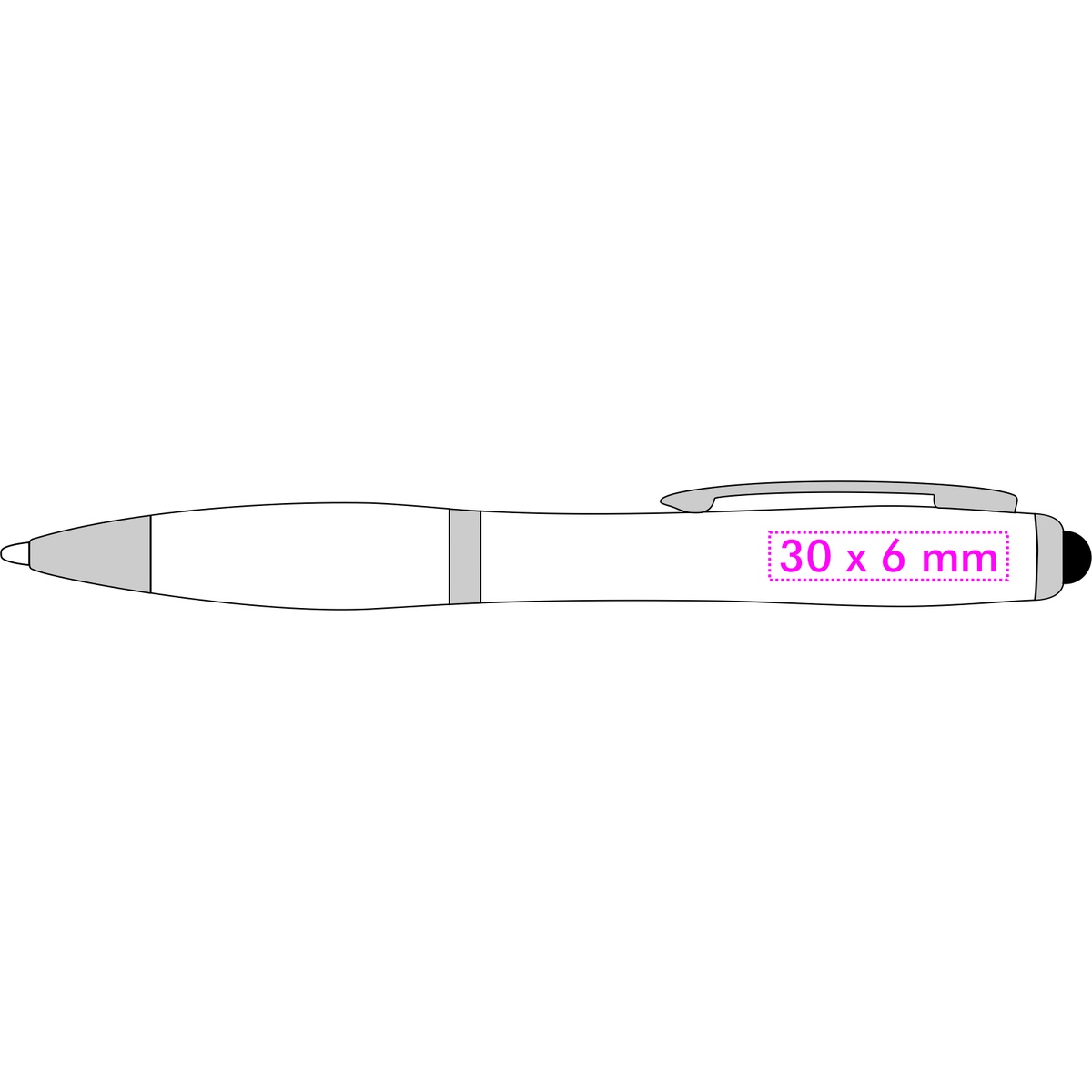 Tegenover de clip (4 x 0,7 cm)