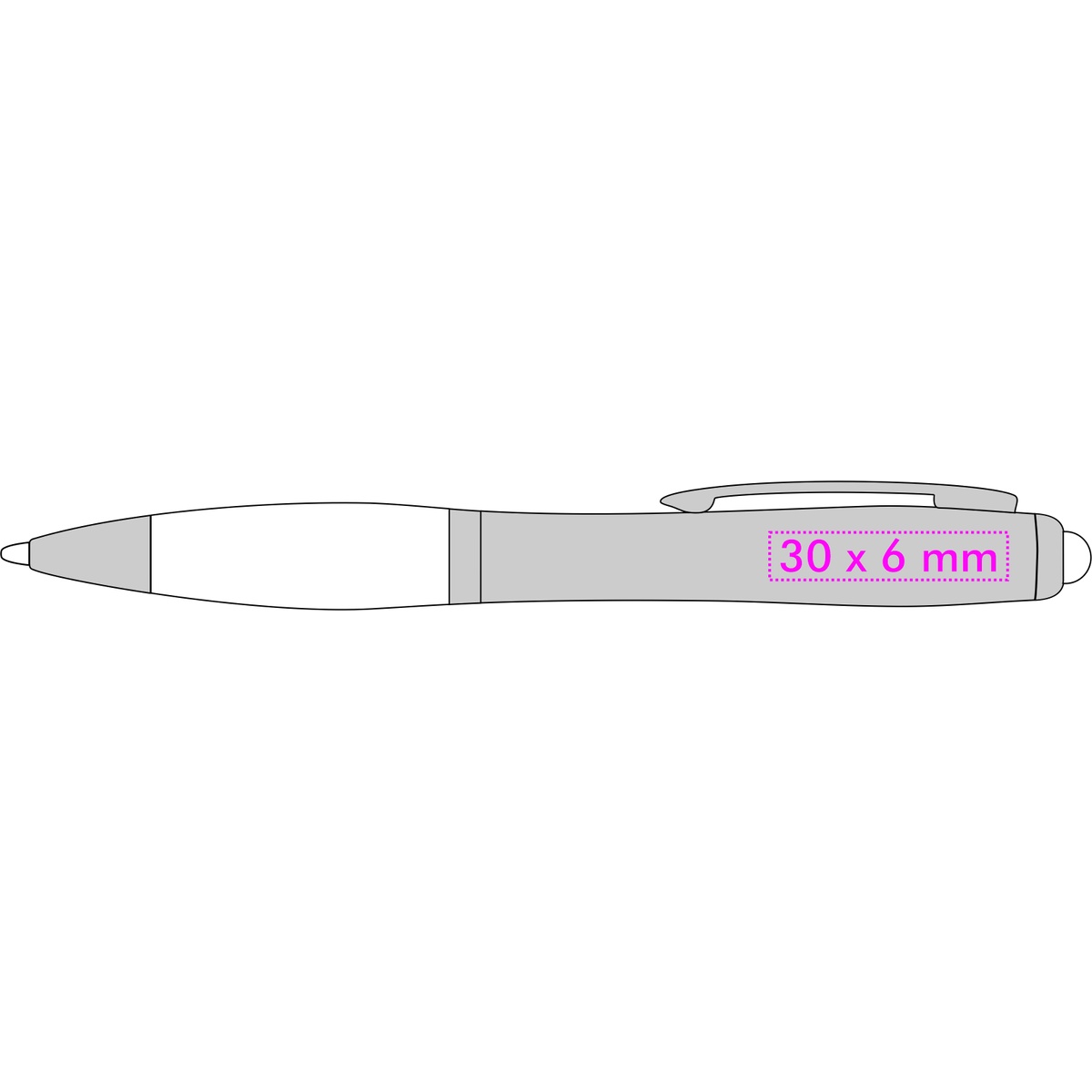 Tegenover de clip (4 x 0,7 cm)