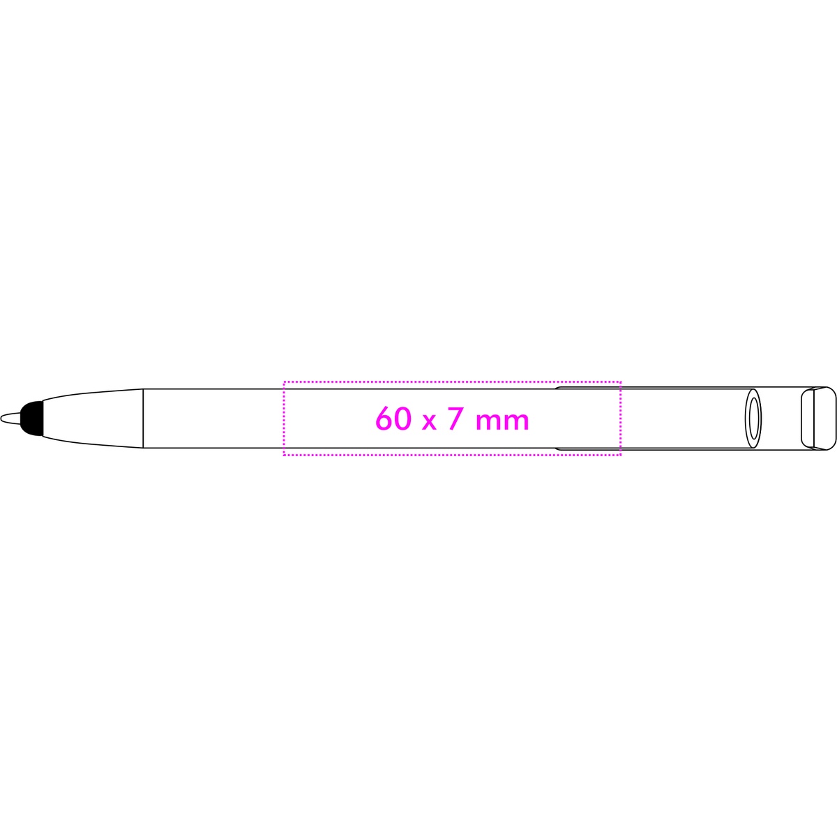 Tegenover de clip (6 x 0,7 cm)