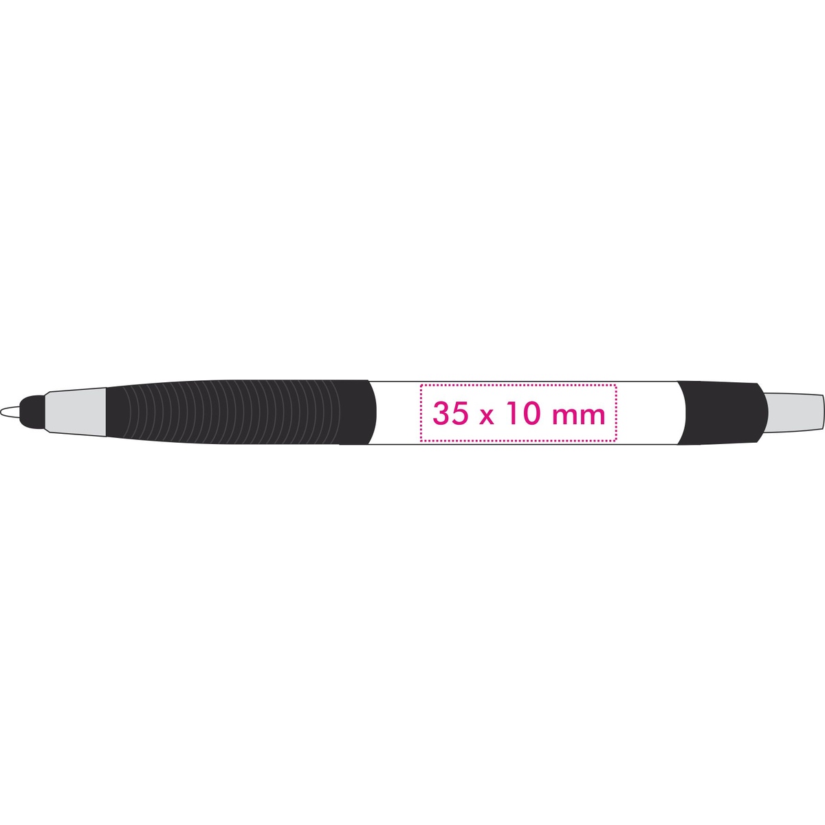 Tegenover de clip (3,5 x 1 cm)