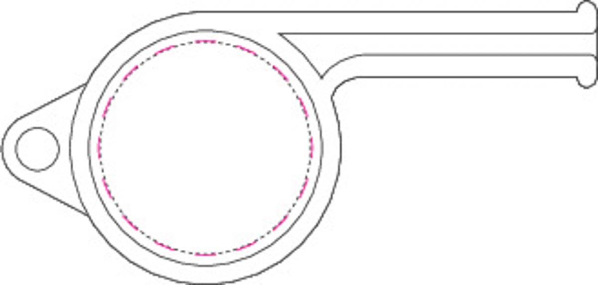 aan de zijkant (Ø 2 cm)