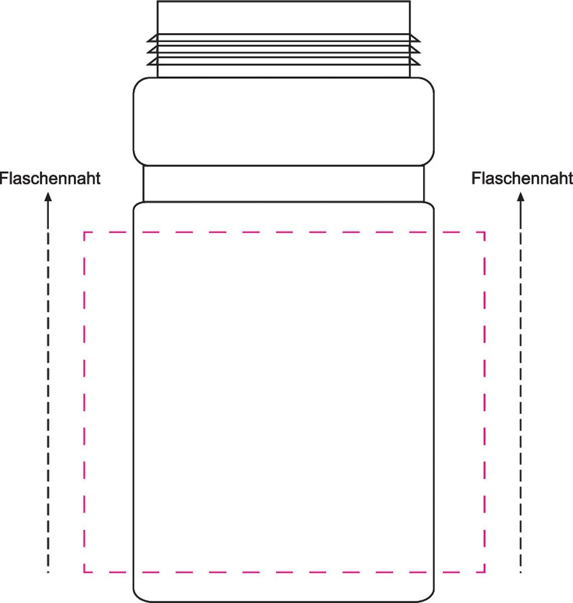 gecentreerd tussen de naden (10x8,5 cm)
