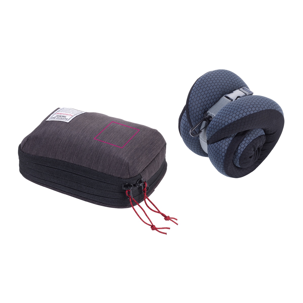 op de voorkant (5 x 5 cm)