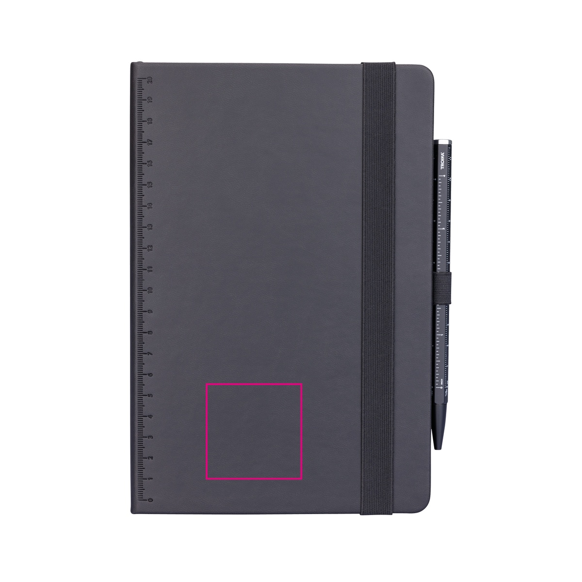 op voor- en achterkant (4,5 x 4,5 cm)