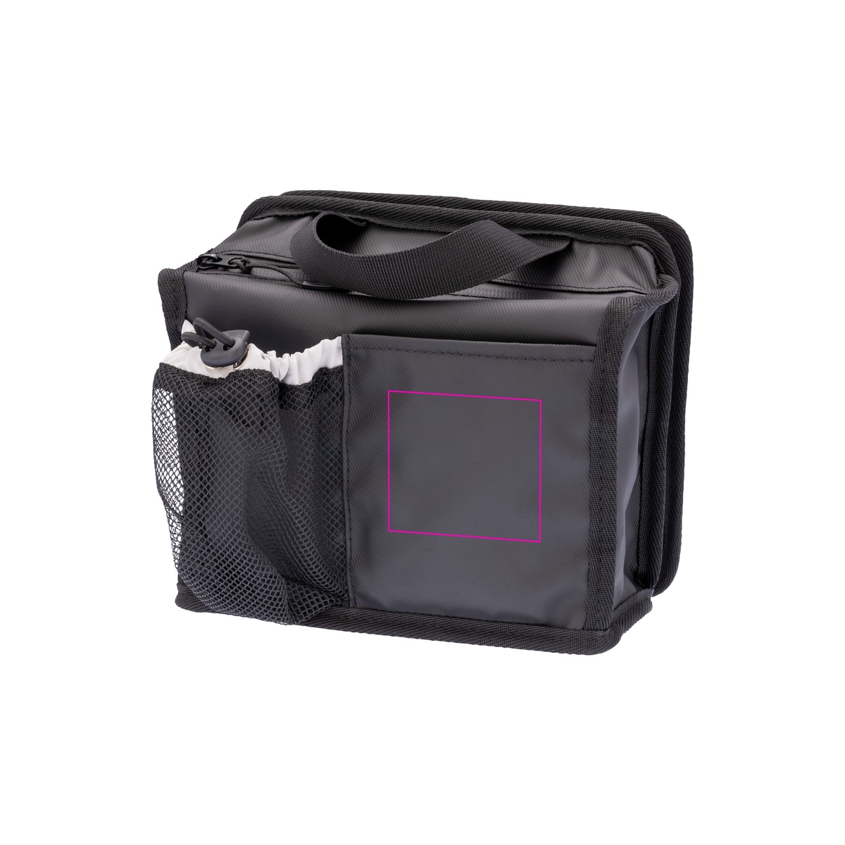 op de voorkant (6 x 6 cm)