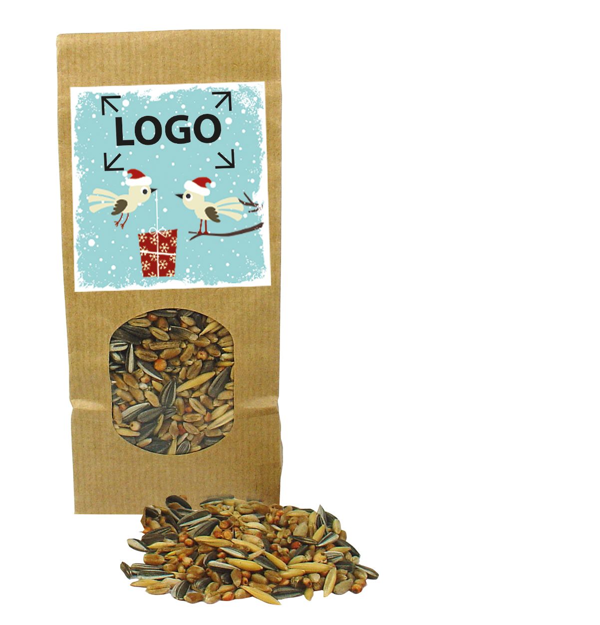 Op het etiket (6,0 x 6,0  cm)