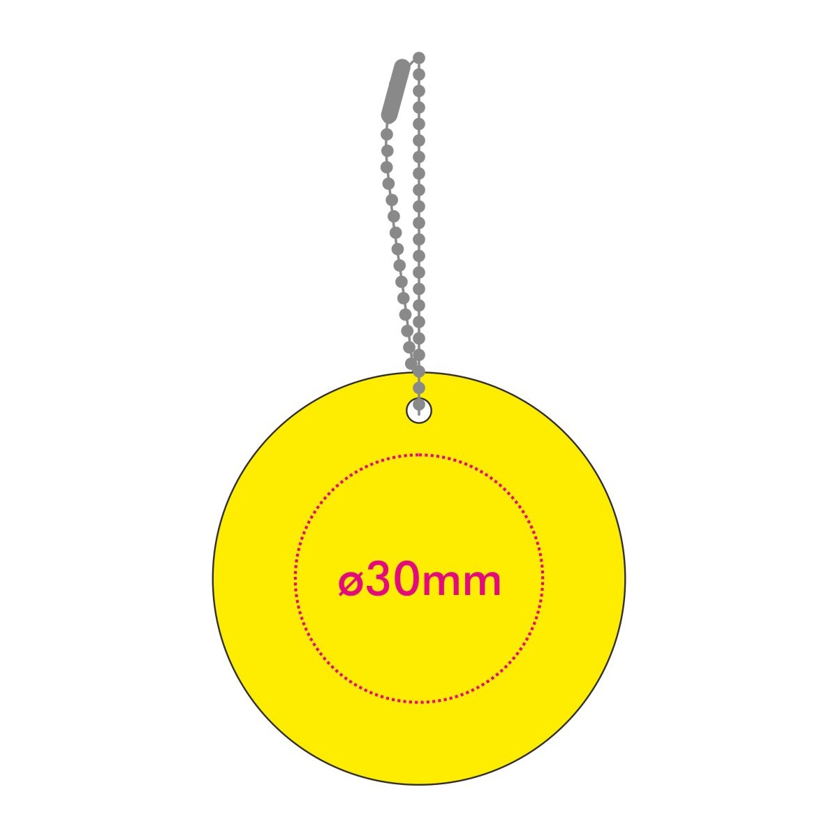 Voorzijde (ø 3 cm)
