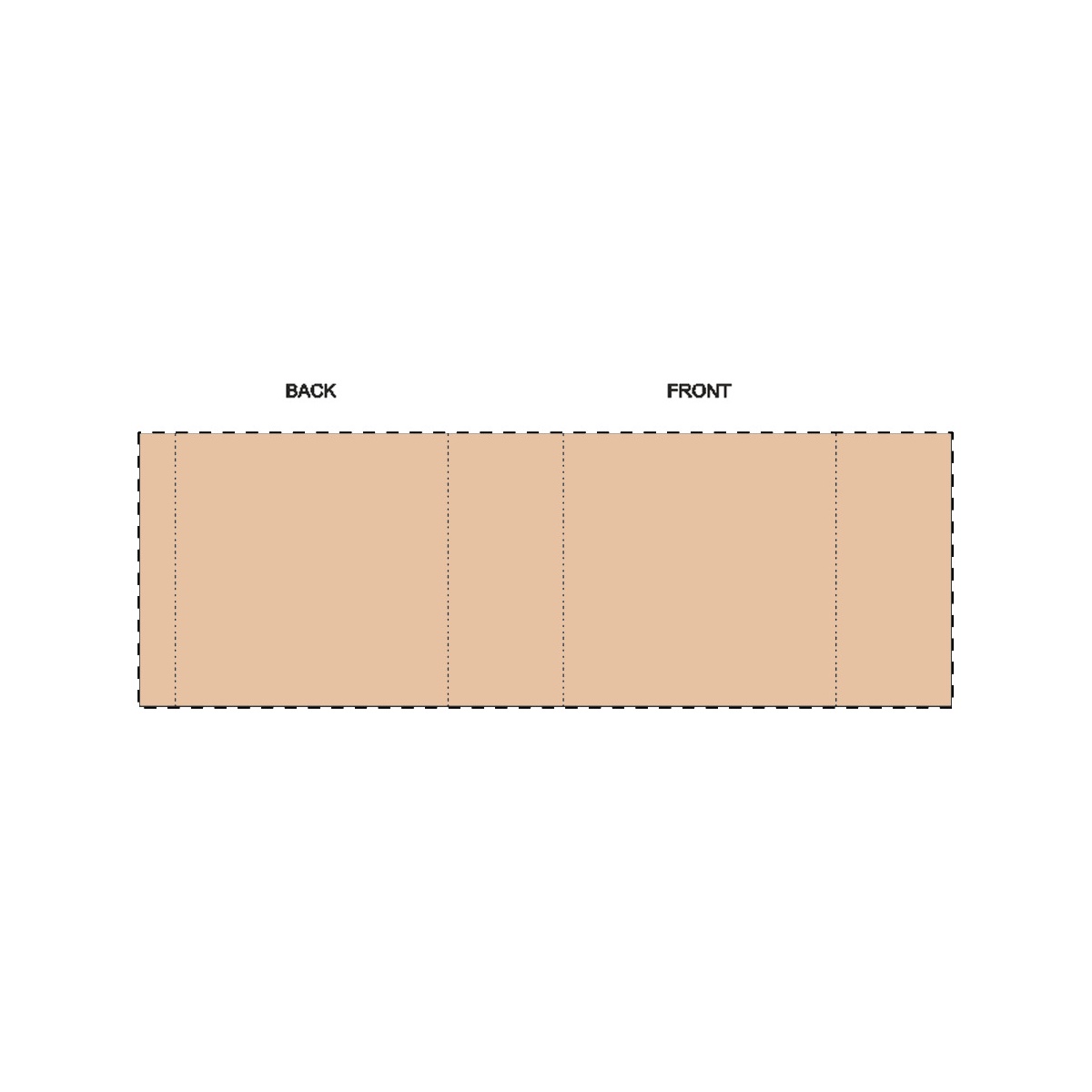 Kraft papierbanderole (22,4 x 7,5 cm)