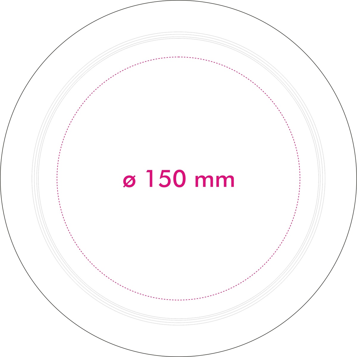 Voorzijde (ø 15 cm)