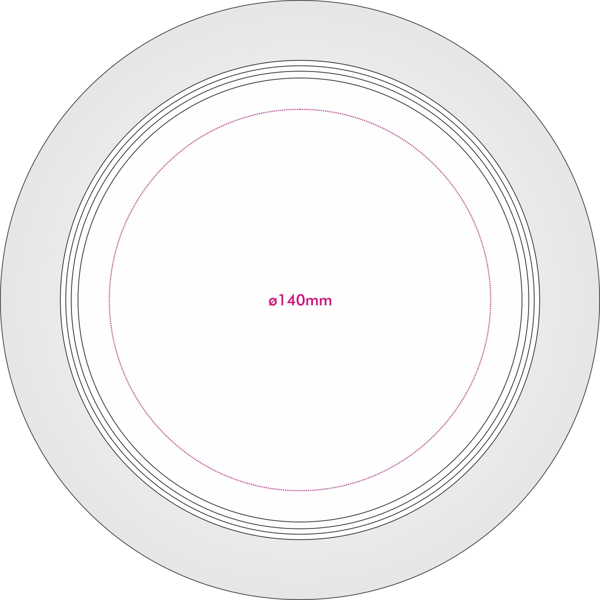 Voorzijde (ø 14 cm)