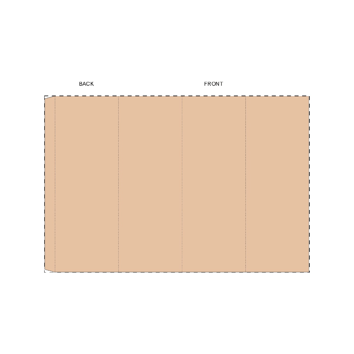 Kraft golfkarton (33,9 x 39,1 cm)