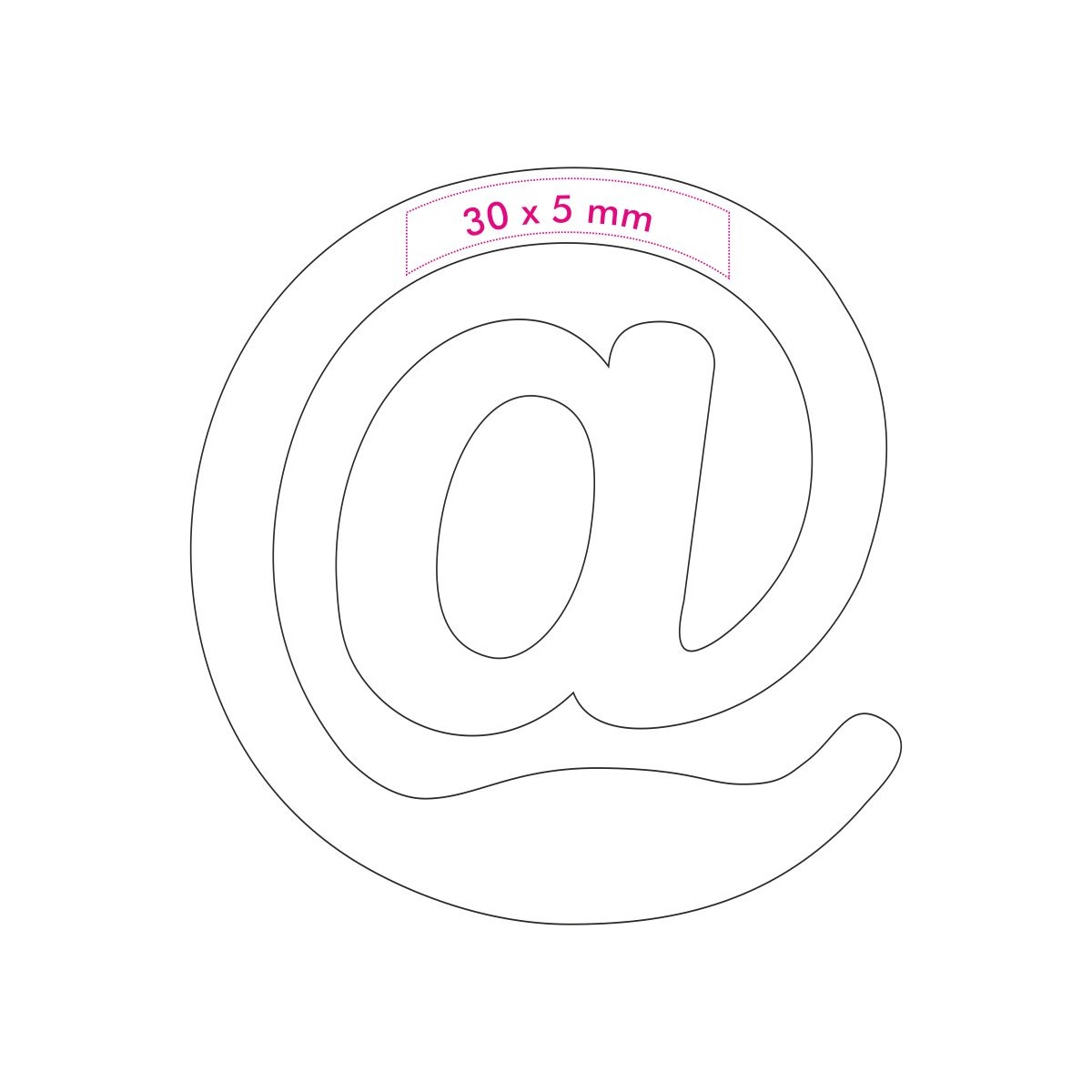 Voorzijde bovenkant (3 x 0,5 cm)