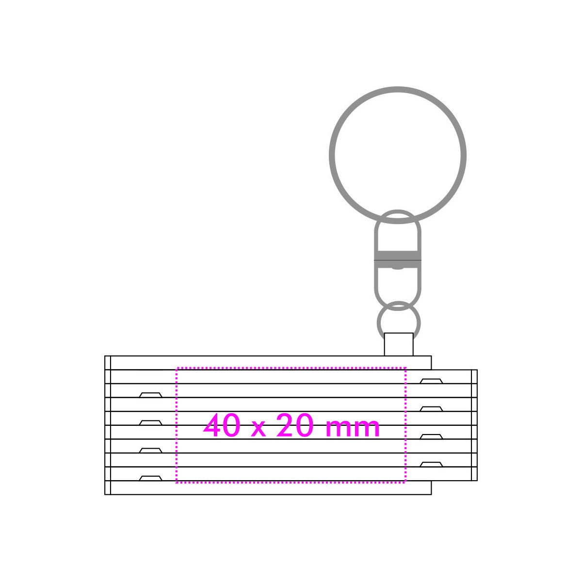 Voorzijde (4 x 2 cm)