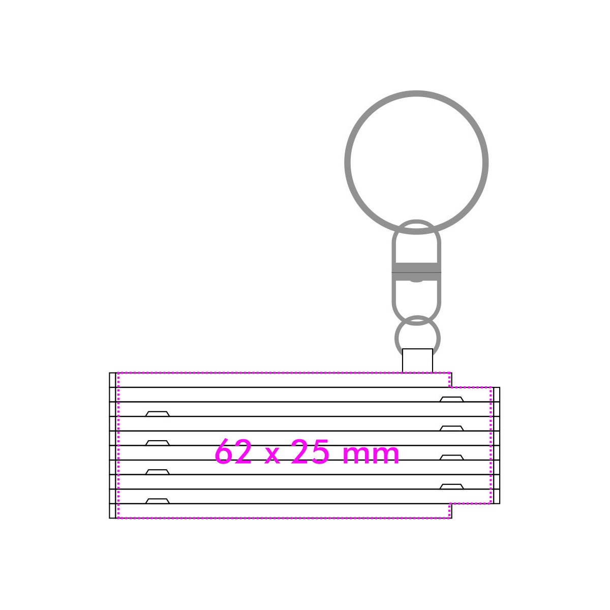 Achterzijde (6,2 x 2,5 cm)