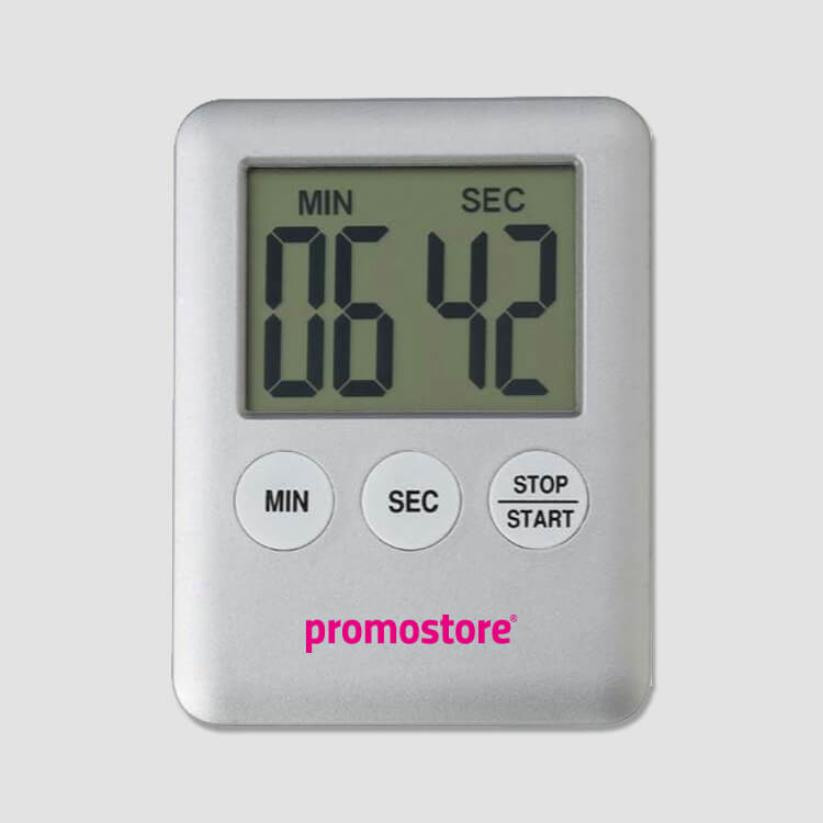 Keukentimer met logo afdrukken Keukentimer met logo afdrukken