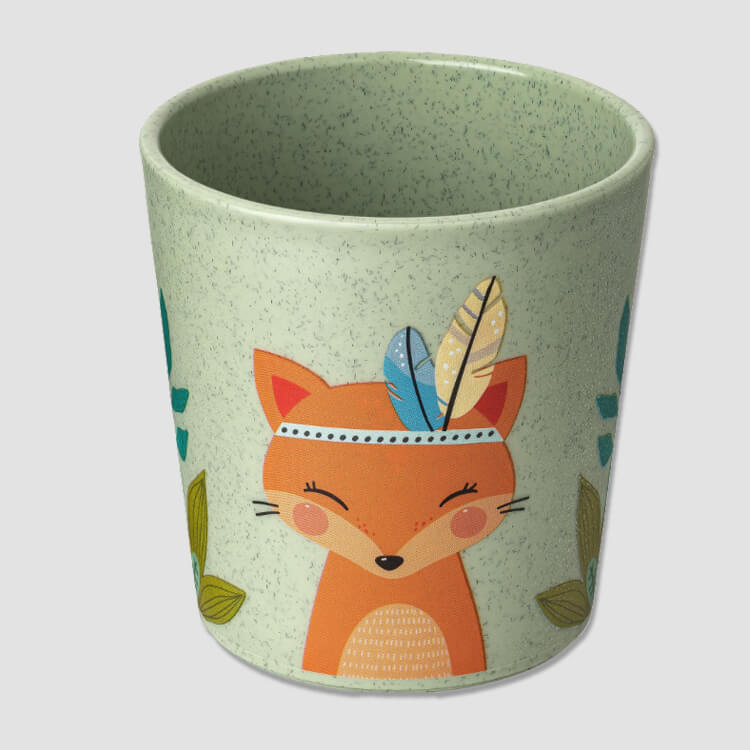 Plastic beker bedrukt met motief Plastic beker bedrukt met motief